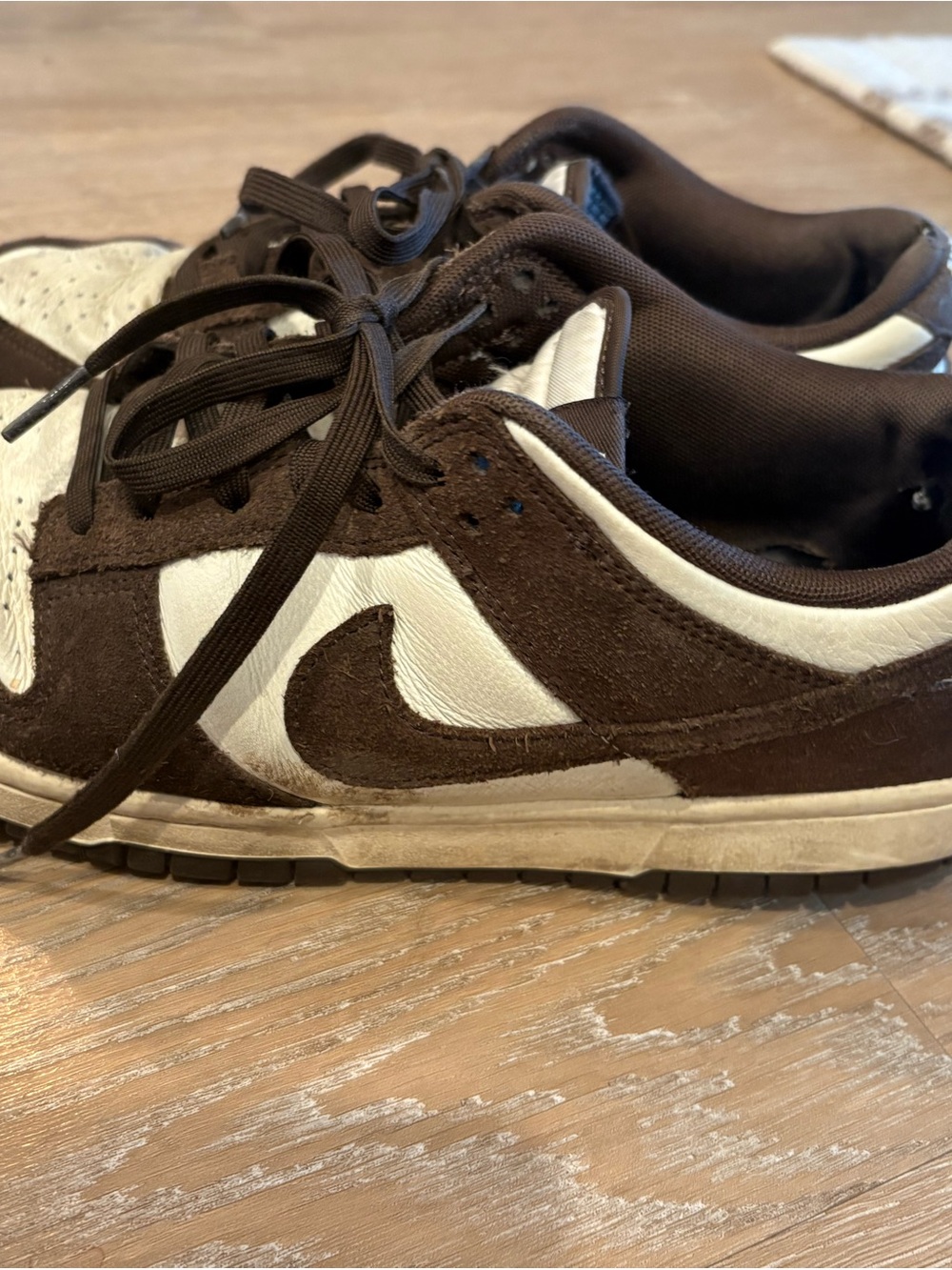 Nike Men's Low-Top Suede & Leather Sneakers - Brown/White